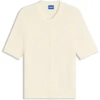 HUGO Regular fit cardigan i en uldblanding af ny uld