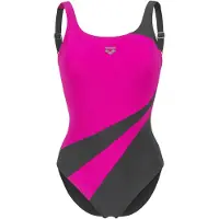 Arena Formgivende badedragt 'SHAPEWEAR Lili C-CUP' antracit / neonlilla