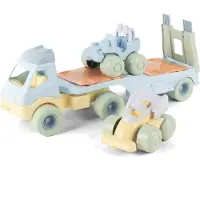 Dantoy Pastel Recycled - Truck with 2 Cars and plastic wheels