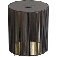 QAZQA Moderne udendørs bordlampe mørkegrå inkl. LED genopladelig og solcelle IP54 - Rope