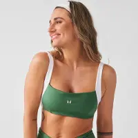 Myprotein MP Dame X Tatiana Contrast Twist Back Sports-BH - Palm Green - S
