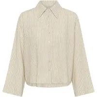 My Essential Wardrobe Bluse 'Jannie' beige / sort