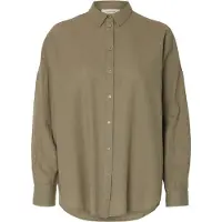 Selected femme Bluse 'SLFLINNIE-NOVA' oliven