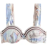 Next Bikinioverdel beige / blå / choko / hvid