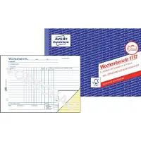Avery Zweckform - Ugentlig rapport - 40 ark - A5 (148 x 210 mm) - landskab - duplikat - karbonfri