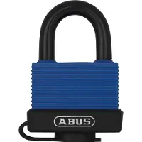 ABUS 70IB/50, Konventionelle hængelås, Nøglelås, Sort, Blå, Messing, Messing, U-formet