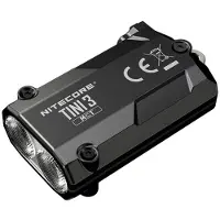 Nitecore TINI3, Nøglering med lommelygte, Sort, Aluminium, Knapper, IP54, LED