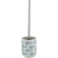 Wenko 24313100, Toiletbørsteholder, Blå, Rustfrit stål, Keramisk, 400 mm, 10 cm, 1 stk
