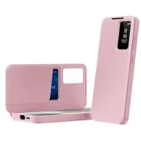 Mtp Products Samsung Galaxy A57 Smart Clear View Flip etui med kortplads - Pink