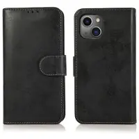 Mtp Products iPhone 13 Vintage 2-i-1-pungetui med aftageligt låg - sort