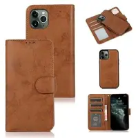 Mtp Products iPhone 12 Vintage 2-i-1-pungetui med aftageligt låg - brun
