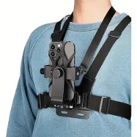 Mtp Products Anti-Shake 360° drejelig brystrem med telefonholder - sort