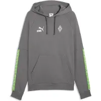 Puma Borussia Mönchengladbach FtblKING Hoodie Men, Clothing, Flat Medium Gray/Green, M