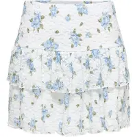 ONLY Nederdel 'ONLSaga' lyseblå / oliven / offwhite