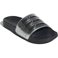 Adidas Pantoletter 'Adilette' sort / sølv
