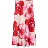 Vero Moda Nederdel 'VMREBA HIBISCA' lyserød / pastelpink / mørkerød / hvid