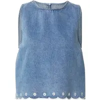 EDITED The Label Shirts 'Cecelia' blue denim