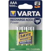 Varta Genopladelig Accu Power AAA 1000mAh 4 pk.