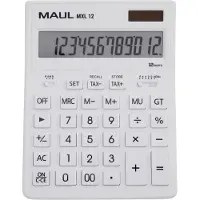 MAUL 7267002, Desktop, Basis, 12 cifre, Batteri, Hvid