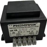 Phonovox 100va 230/12v 50-60hz Ip-00 Power Strip Tp31100 Transformator