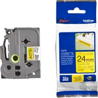 Brother TZeS tape 24mmx8m strong black/yellow TZeS651 Modsvarer: N/A