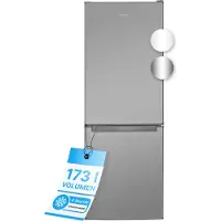 Bomann KG 7331 - Køleskab/fryser - bund-fryser - bredde: 50 cm - dybde: 56 cm - højde: 142.2 cm - 173 liter - Klasse E - inox-look
