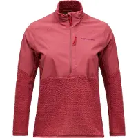 Peak Performance - Fleece dame - W Freelight Alpha Half Zip Wild Rouge til Unisex - Størrelse M - Rød