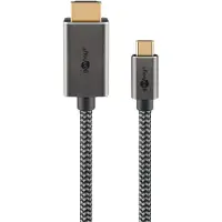 Goobay 75700, 2 m, USB Type-C, HDMI Type A (Standard), Hanstik, Hanstik, Lige