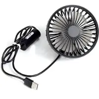 INF Køleventilator til bil med 360 rotation og justerbar hastighed