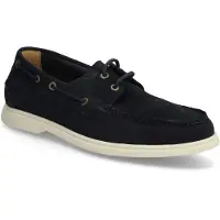 BOSS BOSStil mænd. 50563130 Navy-bådsko i kontrastfarvet ruskind (40), Fast, Blonder, Casual, Blå