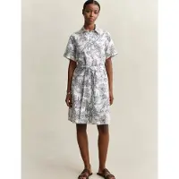 Gant 4503511 Linen Kortærmet Kort Kjole