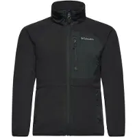 Columbia - Fast Trek V Full Zip Black til UnisexUld - Størrelse L - Sort