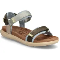 Woden Sandaler 'Line Lite' lyseblå / brun / pastelgrøn