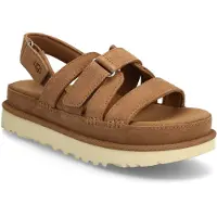 Ugg UGGtil kvinder. 1175122 Goldenstar Gleam sandaler i læder, brune (37), Fast, Ruskind, Velcro, Casual