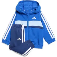 Adidas Træningsdragt 'ESSENTIALS TIBERIO 3 STRIPES FLEECE' blå / lyseblå / mørkeblå / hvid