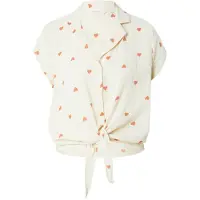 ONLY Bluse 'ONLTHYRA' beige / rød