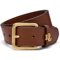Ralph Lauren Lauren Ralph Laurentil kvinder. 412968765002 Læderbælte med brunt logospænde (S), Casual