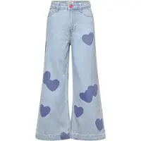 Billieblush Billieblushtil piger. U21877 Jeans hjerteblå (12Y= 150cm), Casual, Bomuld, Denim, børnetøj