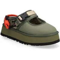 Ugg UGGtil kvinder. 1180111 Bea Mary Jane Wildwood brændt olivengrøn lædersko (38), Fast, Spænder, Casual, Genanvendt nylon