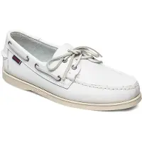 Sebago Sebagotil mænd. 7000H00 Docksides bådsko i læder Portland hvid (41), Fast, Blonder, Casual