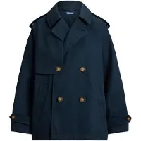 Ralph Lauren Polo Ralph Laurentil kvinder. 211A93313002 Ballonfrakke i marineblå bomuldssarga (S), Casual, Klassisk