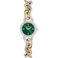 Furla Analogt ur 'Meridiana' guld / mørkegrøn / sølv / hvid
