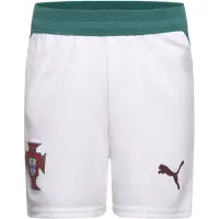 Puma Portugal 2026 Shorts Youth, Clothing, White/Green Lagoon, 11-12Y