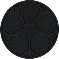 Eat Slow Slikkemåtte Fodbold - Sort - Ø 22 cm