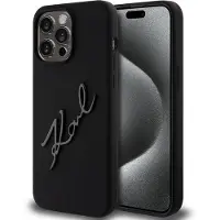Karl Lagerfeld KLHCP15LSKSBMCK iPhone 15 Pro 6,1" sort/sort hårdt cover silikone Karl Script