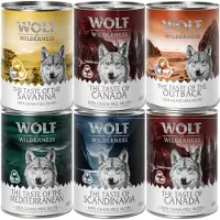 Wolf of Wilderness Økonomipakke: 12 x 400 g Senior - Mix 8 x Lam & Kylling / 4 x And & Kalv