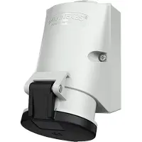 MENNEKES 2576A, 4P, Skruer, Sort, Hvid, IP44, 600 - 690 V, 32 A