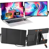 Vevor Laptop Screen Extender 14" HD 1080P bærbar skærm til 13"-17" bærbar computer