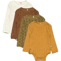 Pippi Baby Bodyer l/æ - 4-pak - Tinsel - - 56 - Body L/Æ