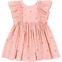 Konges Sløjd Kjole - Evia Frill - Cherry Coeur - - 6 år (116) - Kjole